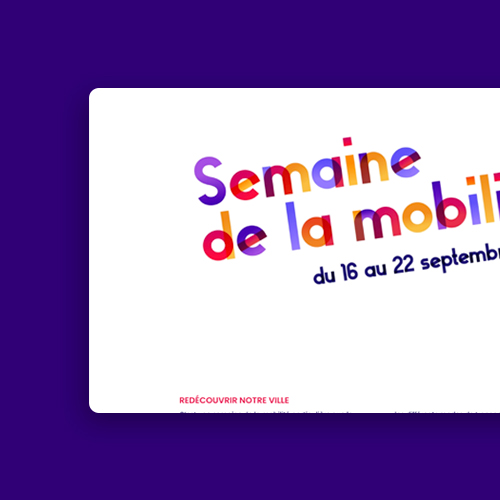 Semaine de la mobilité – du 16 au 22 septembre 2020